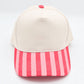 Cotton Watermelon Stripe Blank Hats