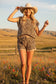 Leopard Print Ribbed Lounge Top & Shorts Set: CREAM COMBO