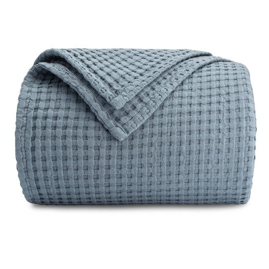Waffle Blanket for Adults by Comfy Cubs: Queen / Pacific Blue
