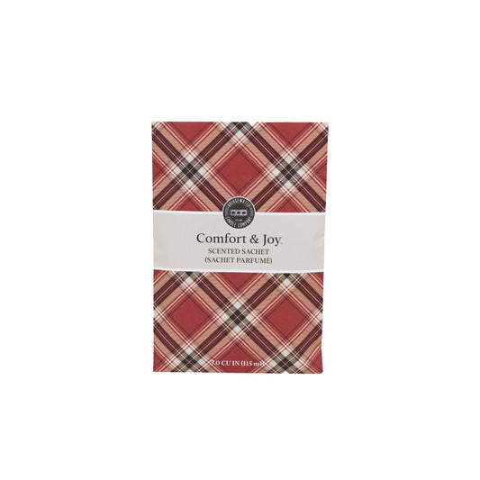 Comfort & Joy Plaid Sachet - 9 Pack | Christmas Gift