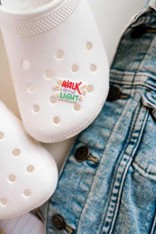 Walk In Light Shoe Charm I Christian Gift