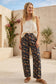 Mineral Washed Floral Denim Barrel Pants: DK DENIM