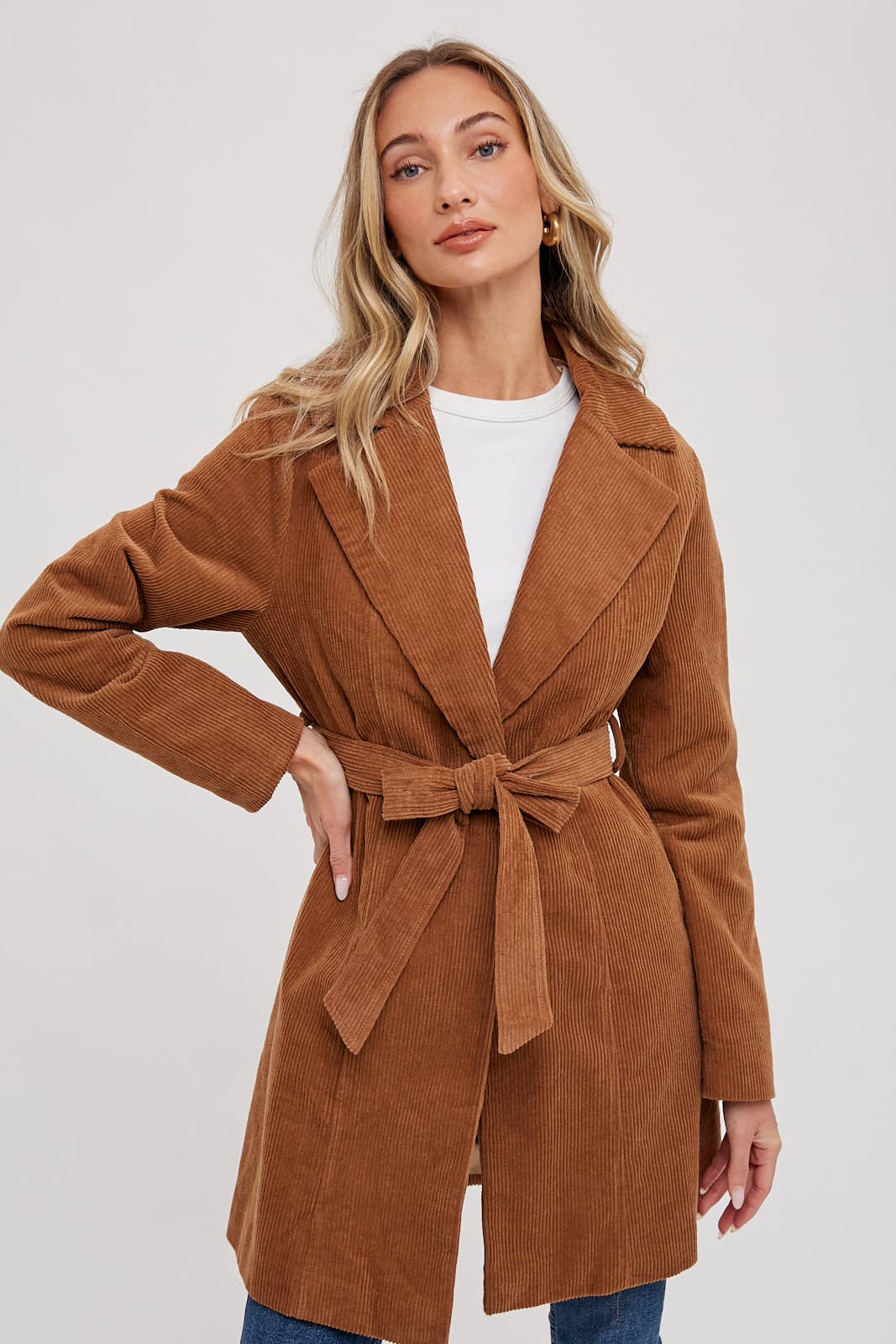 Bluivy CORDUROY JACKET: CAMEL