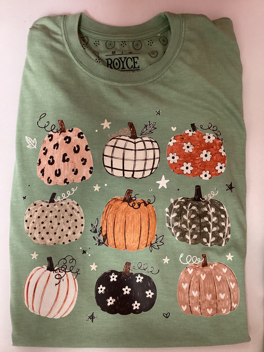 Pumpkin Graphic Royce Sage Vintage poncho top