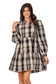 Mud Pie Tan Plaid Dress