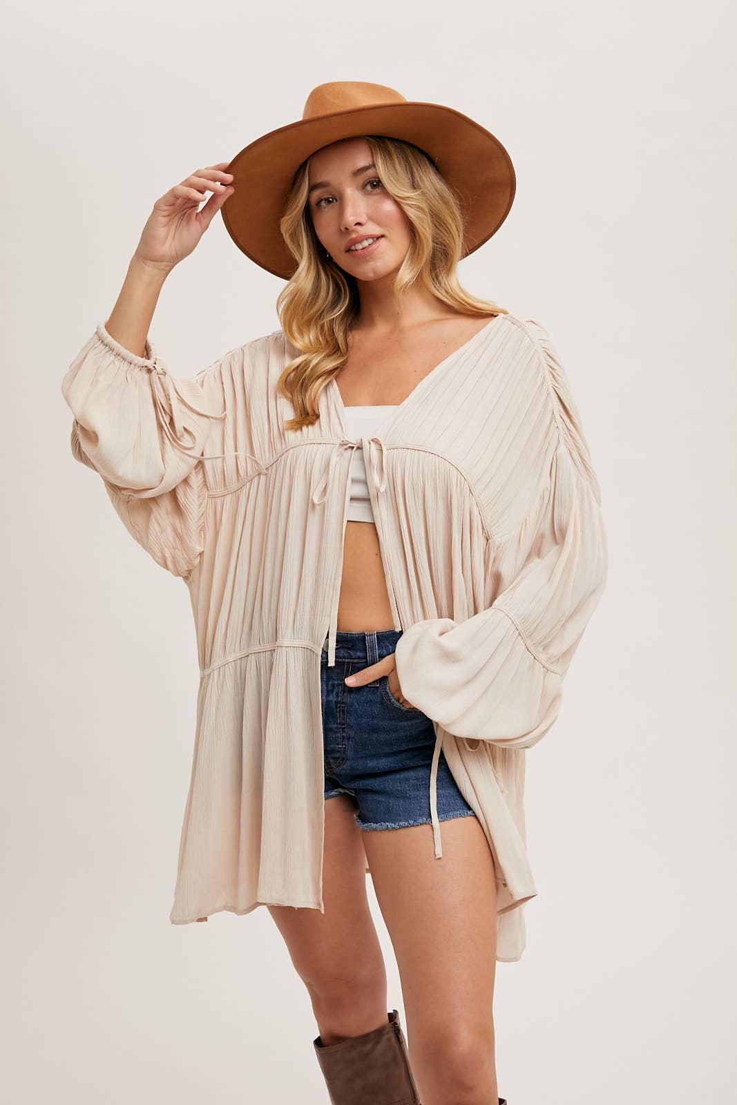 Bluivy OPEN FRONT KIMONO: SHELL