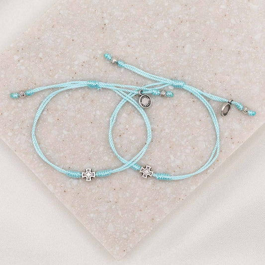 Together in Prayer Bracelets - Silver / Cross