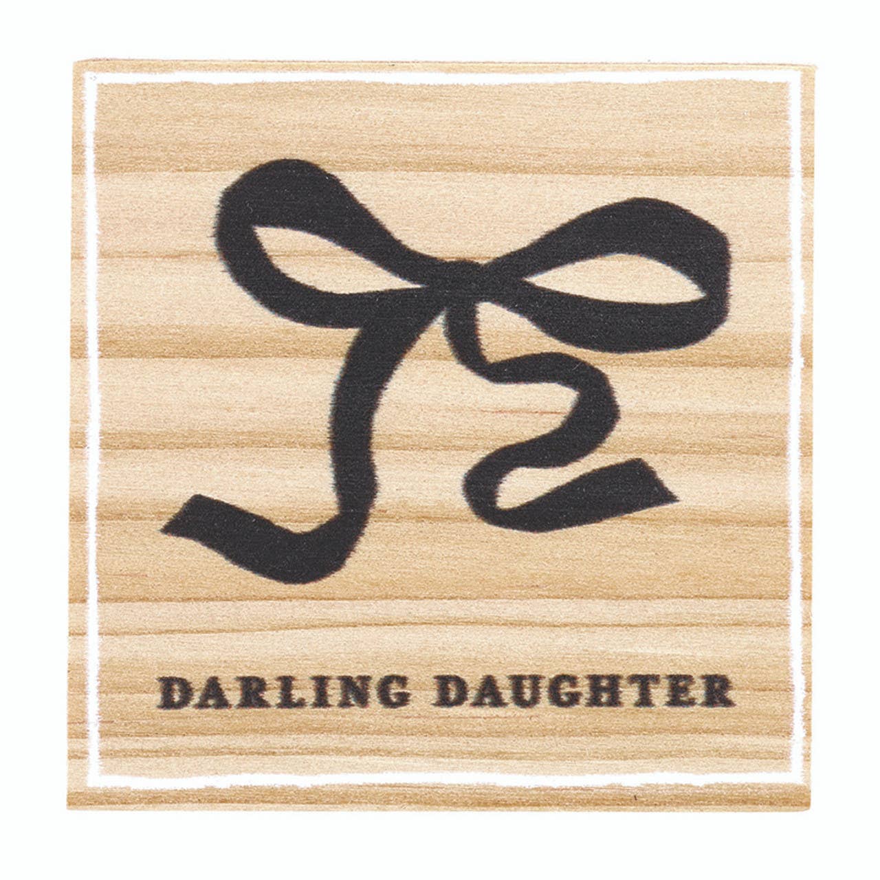 Treasure Box Bow Earring - Darling Daughter: Pine Wood, Zinc Alloy, Glass / 0.5 W x 0.5 H, Box: 2 SQ x 1.25 H