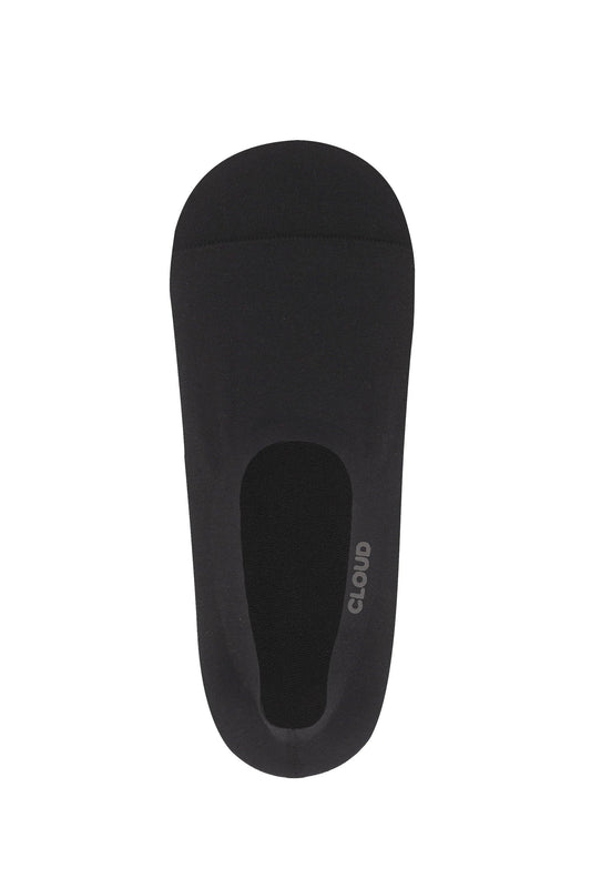 CLOUD Ankle No Show Socks: Black / S