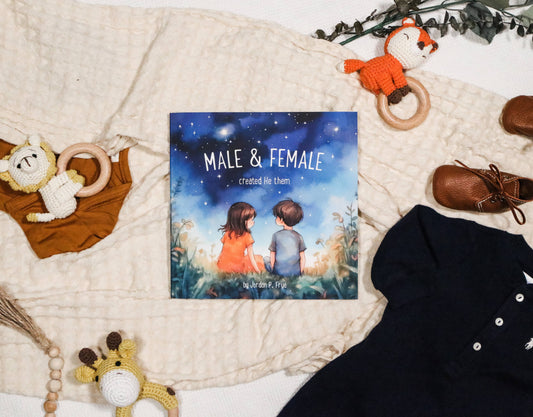 Male & Female Created He Them - Children's Picture Book: English