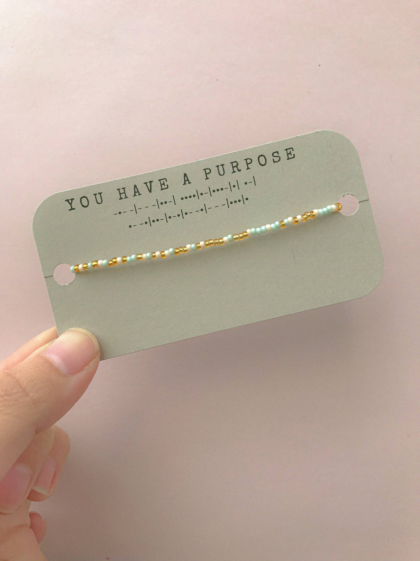 You Have a Purpose Morse Code Bracelet: Small