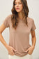 BAMBOO/MODAL BASIC ROUND NECK T-SHIRT: NATURAL