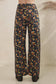 Mineral Washed Floral Denim Barrel Pants: DK DENIM