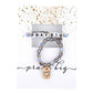Word Beaded Tag Bracelet: Gold Plated