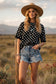 Oversized Polka Dot Sweater Top: WHITE/BLACK