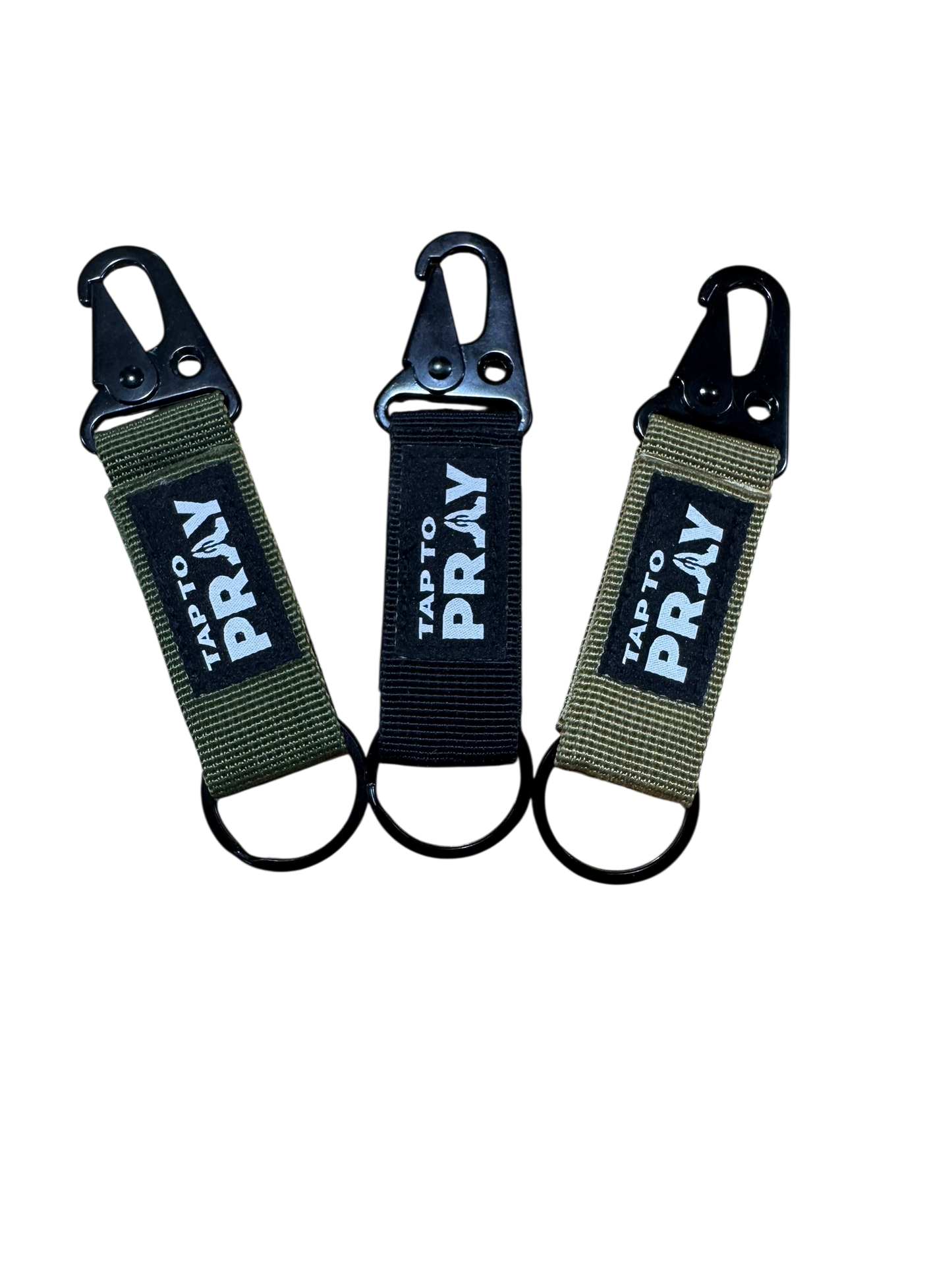 Tap To Pray™ - Tactical Carabiner Keychain: Green