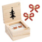 Treasure Box Earrings - Winter Wonderland: Wipe Clean with Dry Cloth / Pinewood, Glass, Zinc Alloy, Paper