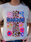 He Has Risen Cross Flowers - Easter Tee