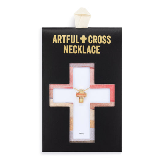 Artful cross necklace - Love