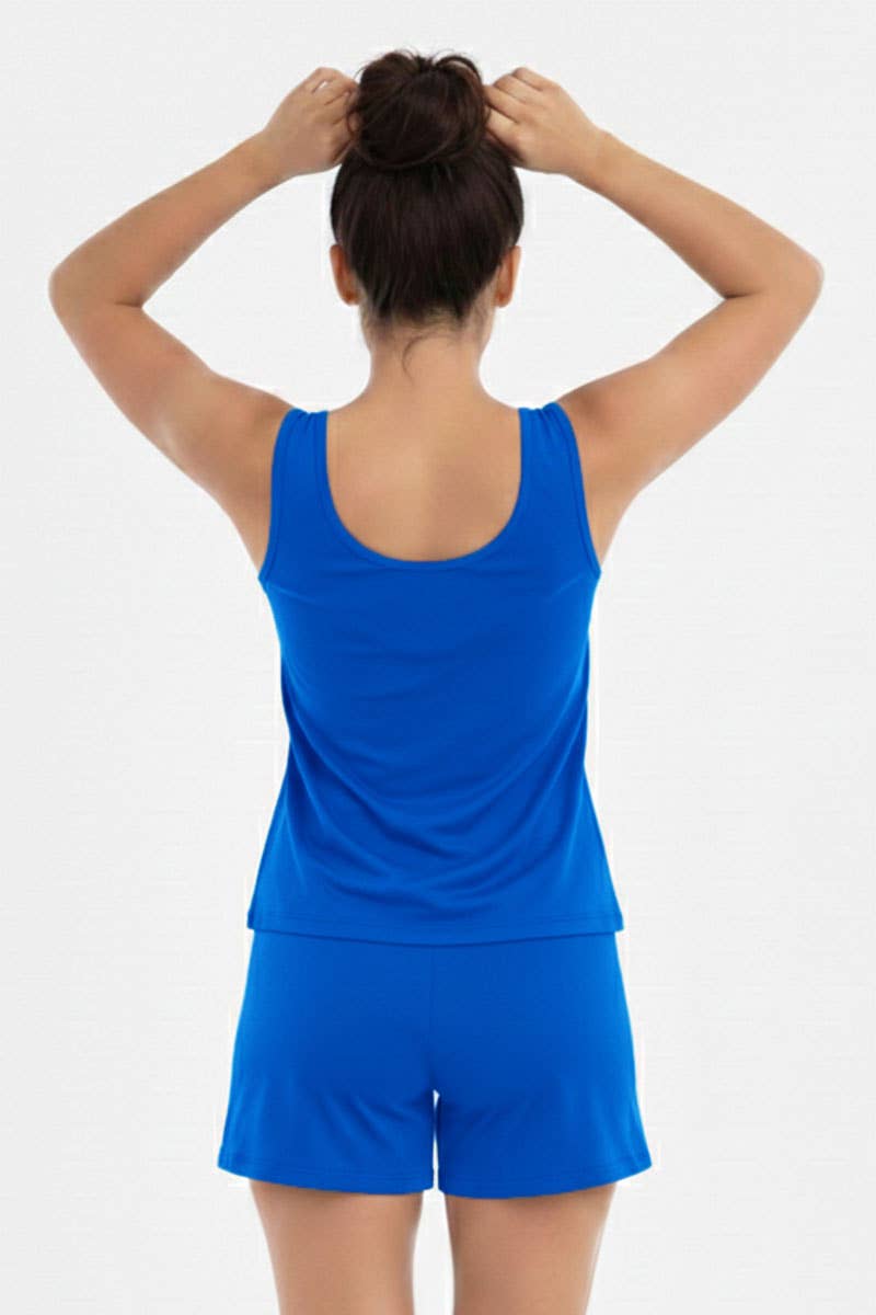 Comfy Tank Top & Shorts Set: Green / S