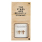 Treasure Box Earrings - O Holy Night: Wipe Clean with Dry Cloth / Pinewood, Glass, Zinc Alloy, Paper