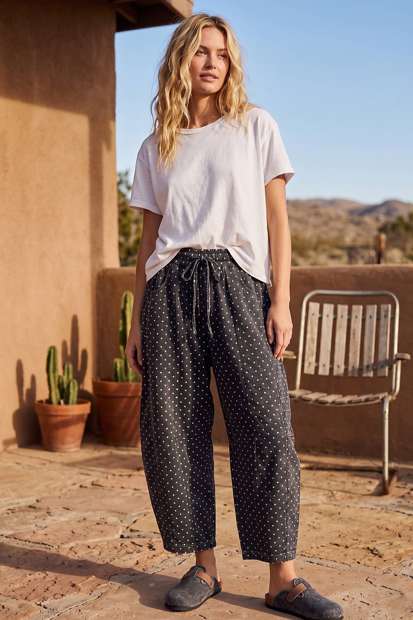 Oversized Scuba Barrel Lounge Pants: BROWNISH GREY