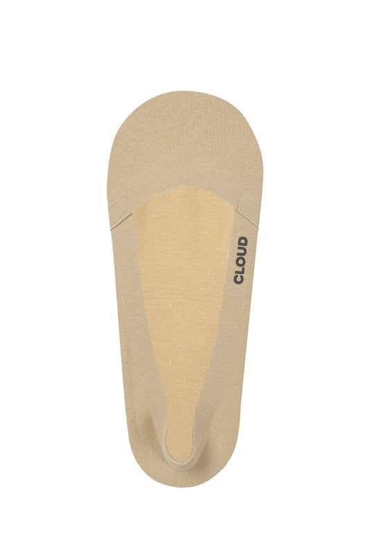 CLOUD Large Premium No Show Socks Low Cut: Beige