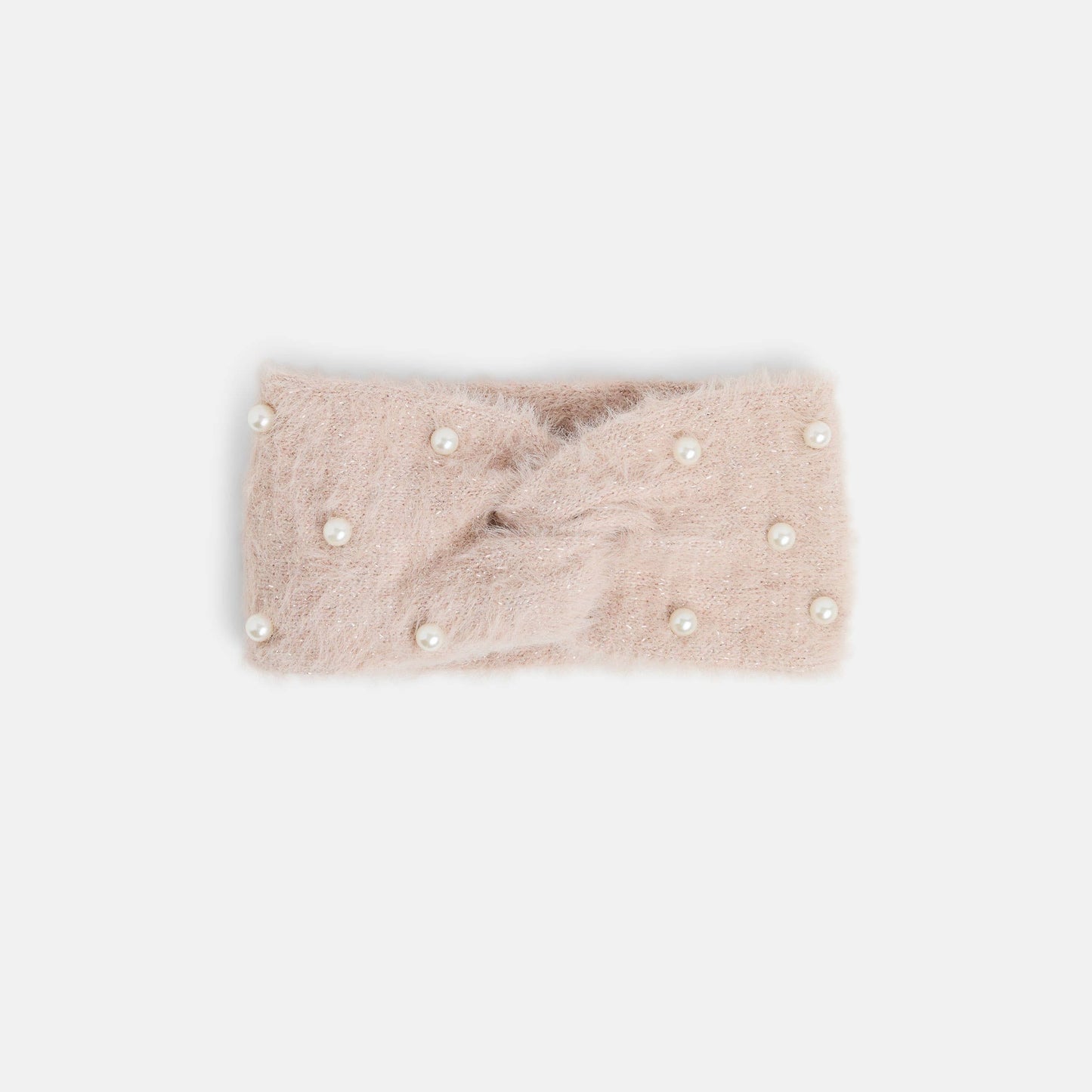 Pearl Embellished Headband: Blush