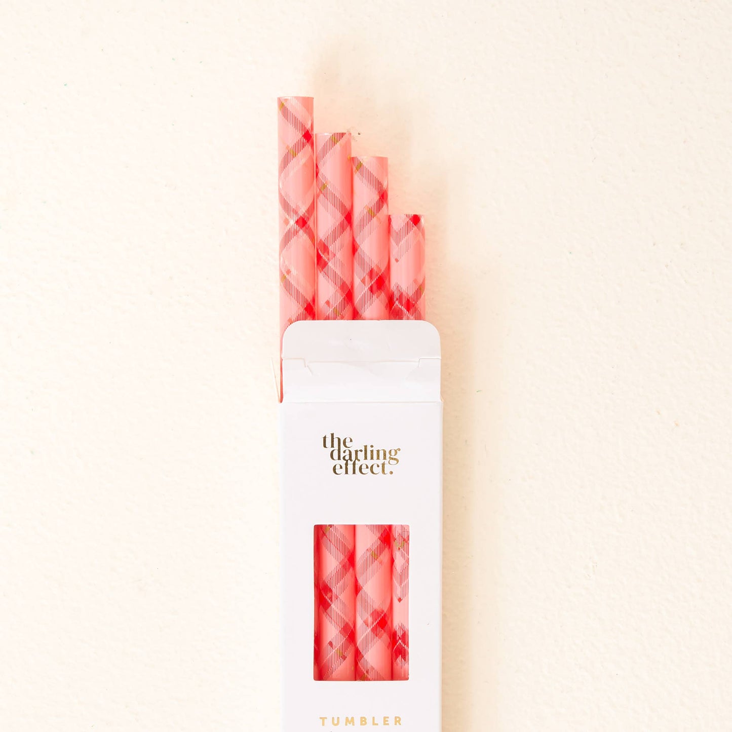 40 oz Tumbler Straw Set-Festive Plaid