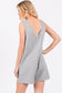 TEXTURED KNIT OVERALL ROMPER: Oatmeal