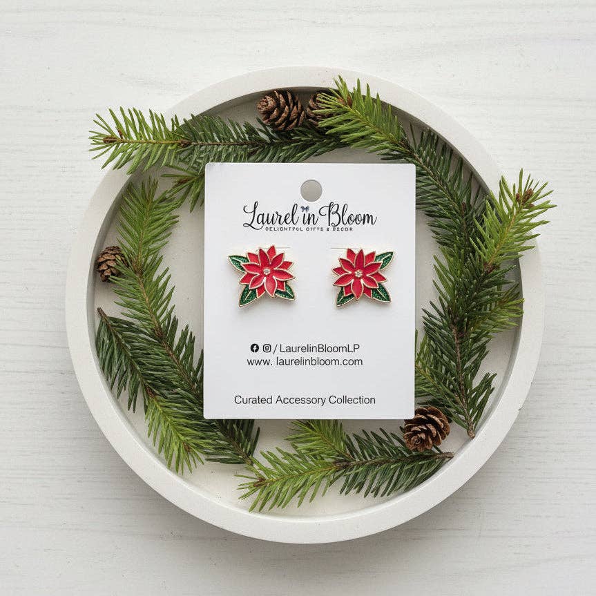 Poinsettia Blooms Earrings