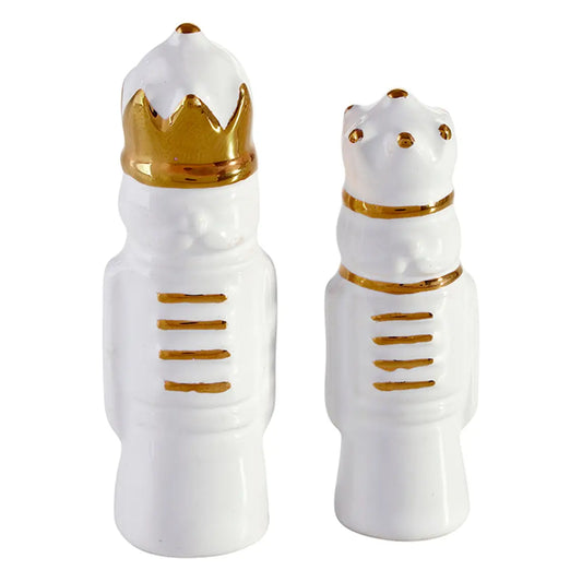Ceramic Nutcrackers in Wood Box