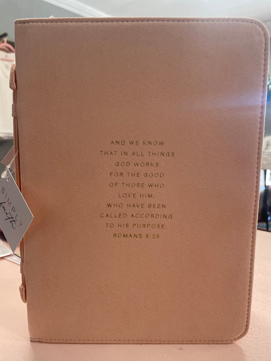 Simply Faith Romans 8:28 Pink Bible Cover