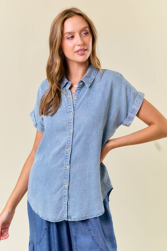 Tencel ROLL UP SLEEVE SHIRT -
