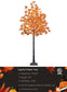 Fall Maple Tree, Warm White LEDs, Indoor/Outdoor Autumn Decoration: 6-Foot