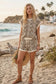 Leopard Print Ribbed Lounge Top & Shorts Set: CREAM COMBO