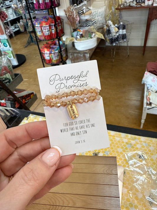 Glass bracelet Purposeful Promises