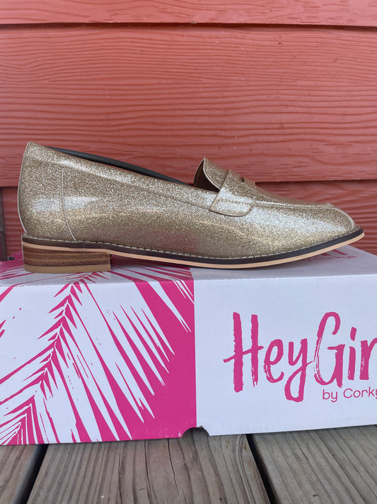 Corky Hey Pumpkin Gold Glitter