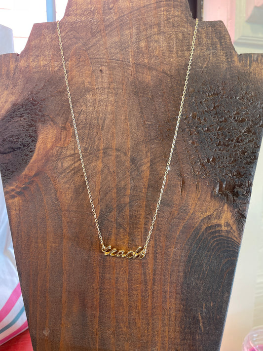 Teacher gold necklace