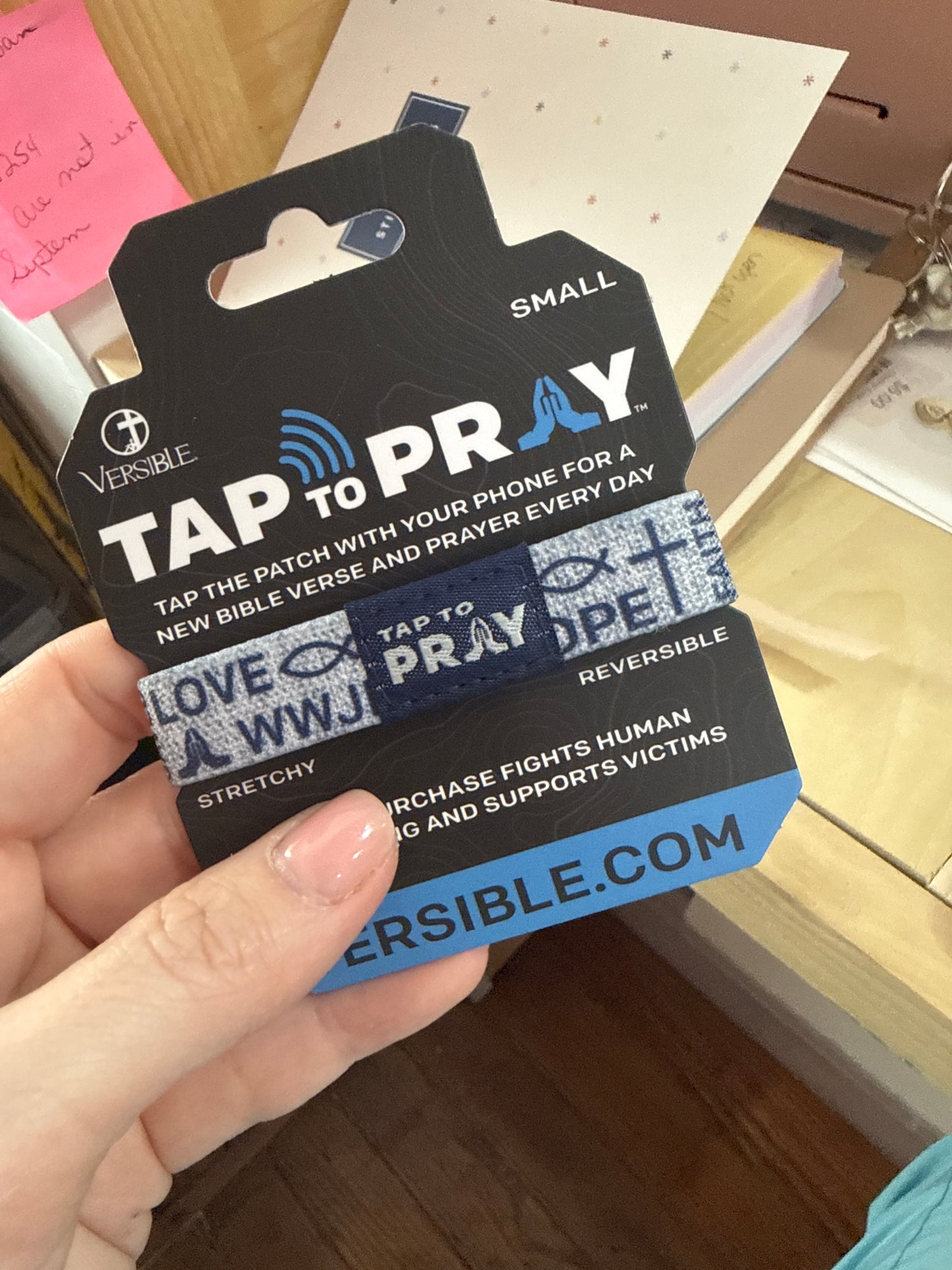 Tap to Pray stretch bracelets