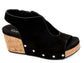Corkys Frisky Black Faux Suede