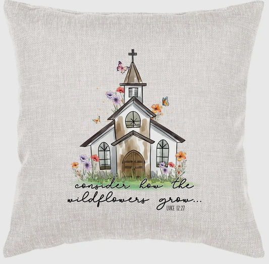 Consider how the wildflowers grow - pillow cover