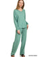 Soft melange long sleeve tee & pants set