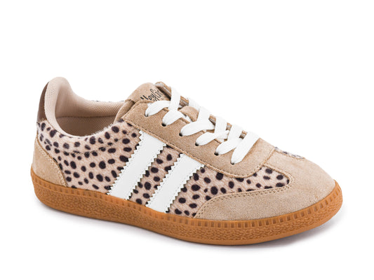 Corkys Heads Up Sand Mini Leopard Sneakers