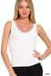 Zenana seamless double layered v neck tank