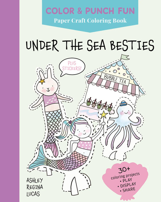 Under The Sea Besties Color & Punch Book