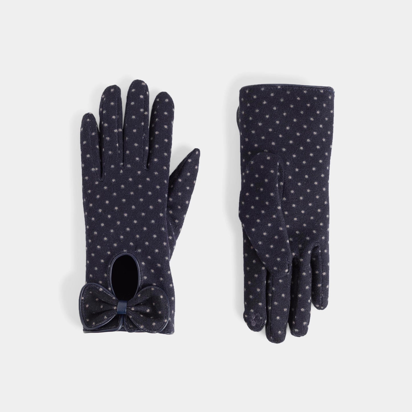 Bow Keyhole Touchscreen Gloves