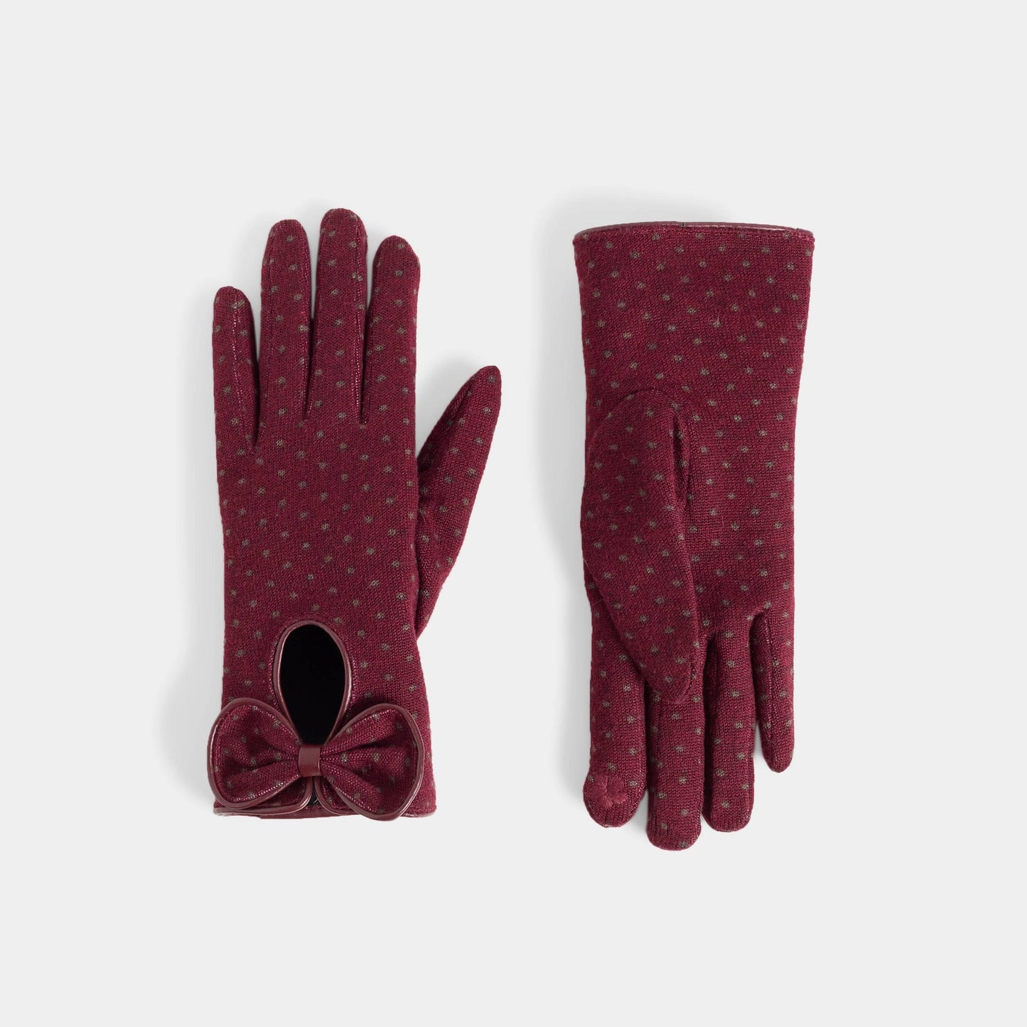 Bow Keyhole Touchscreen Gloves