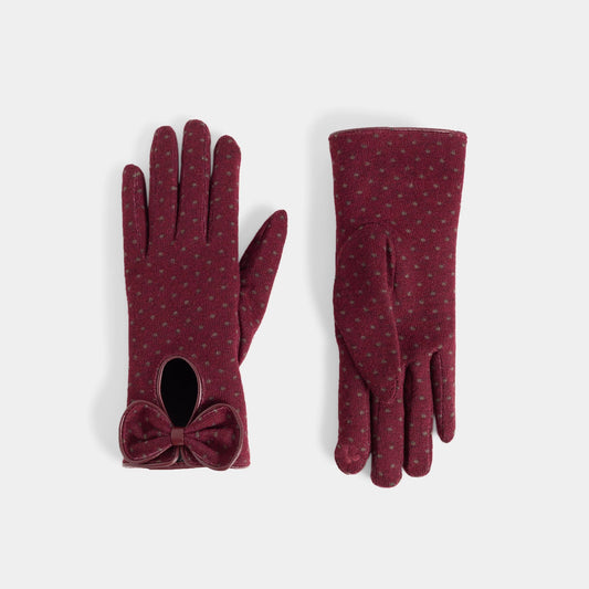 Bow Keyhole Touchscreen Gloves