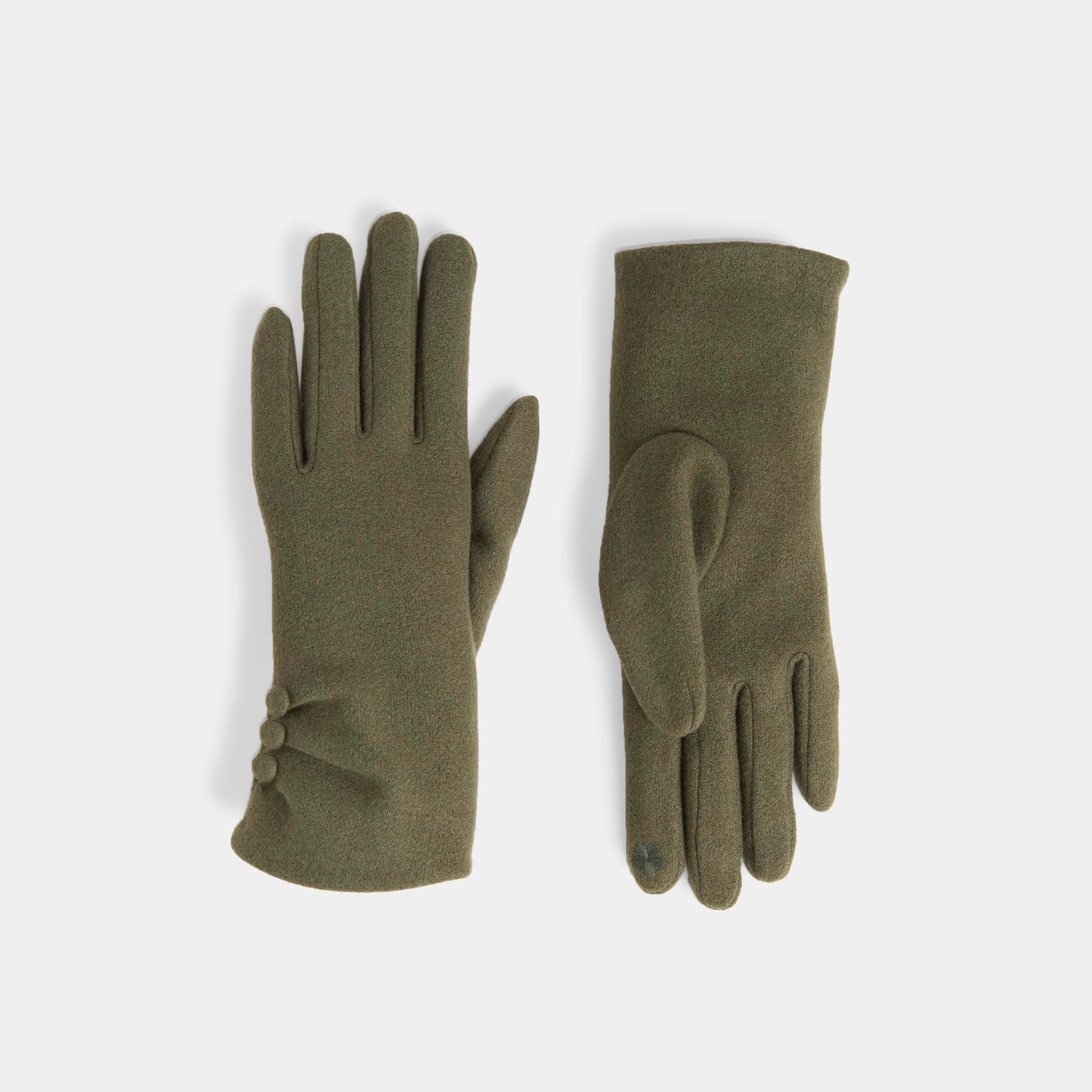 Chic Button Detail Touchscreen Gloves